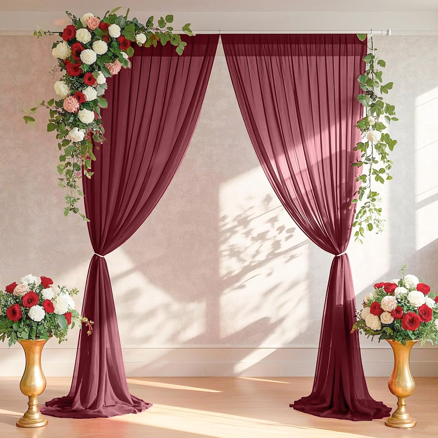 Home Office Backdrop - 2 uds cortinas de fondo color