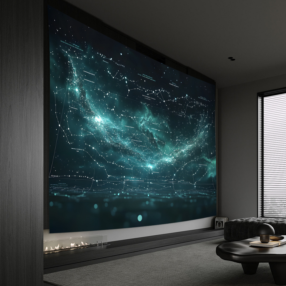 Home Office Backdrop - Tela de fondo de noche estrellada: