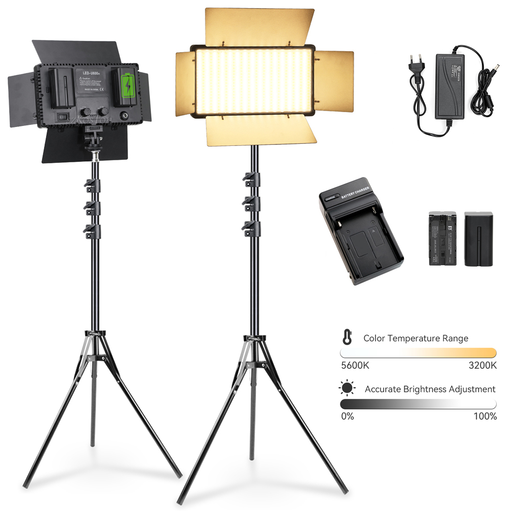 Zoom Lighting Kit - Luz LED de estudio fotográfico U600
