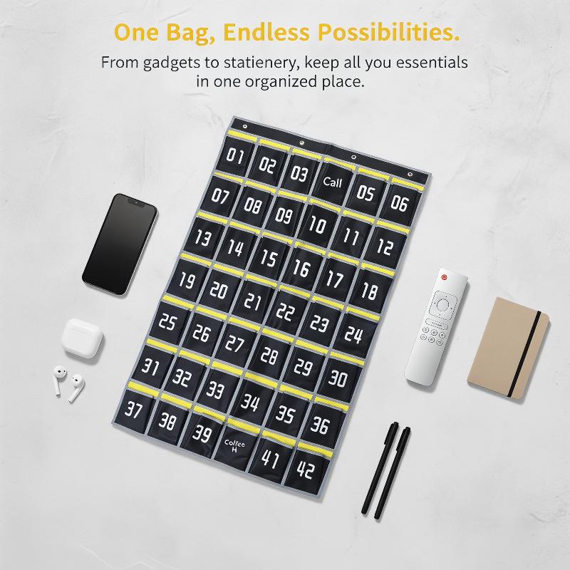 Home Office Phone Number - Bolsa de almacenamiento numerada para colgar