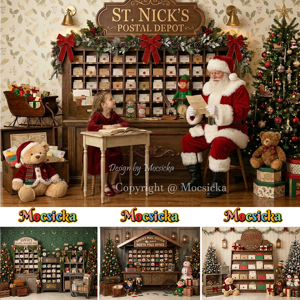 Home Office Backdrop - Mocsicka - Fondo Fotográfico de Navidad