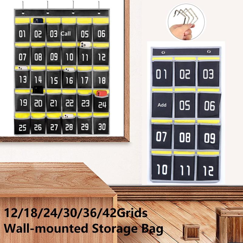 Home Office Phone Number - Bolsa de almacenamiento numerada para colgar