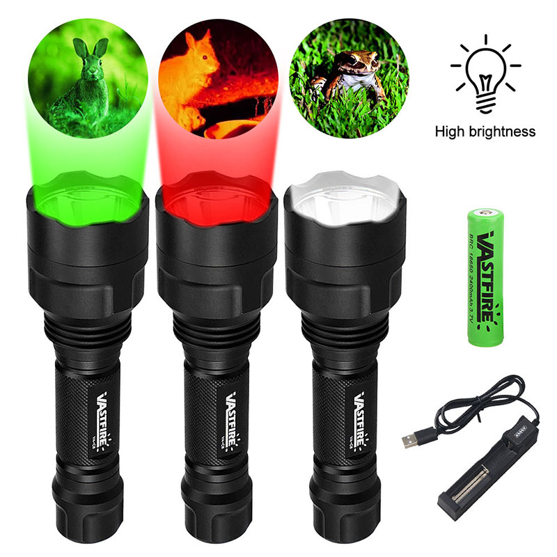 Linterna LED táctica de caza,  - Zoom Lighting Kit reseña y precio