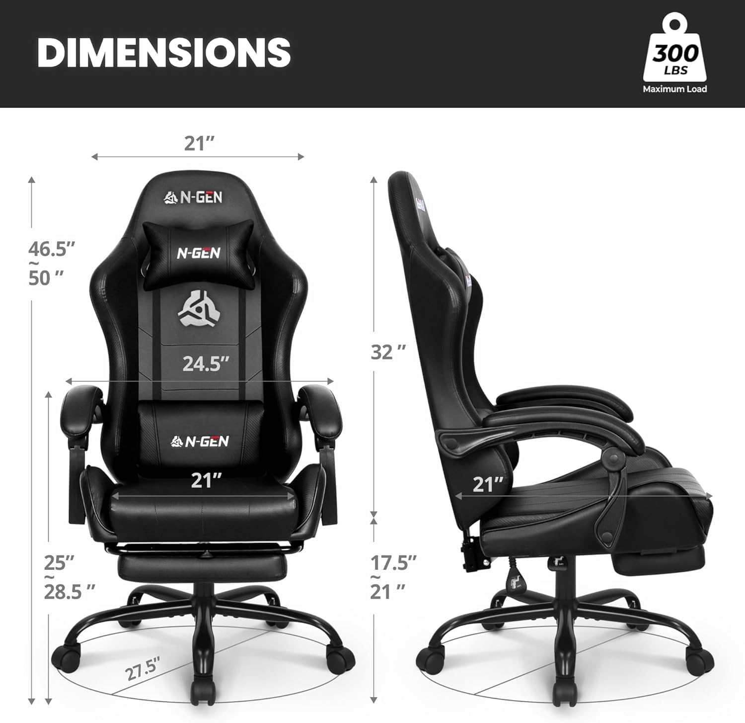 Silla Gamer con Reposapiés y S - Home Office Desks reseña y precio