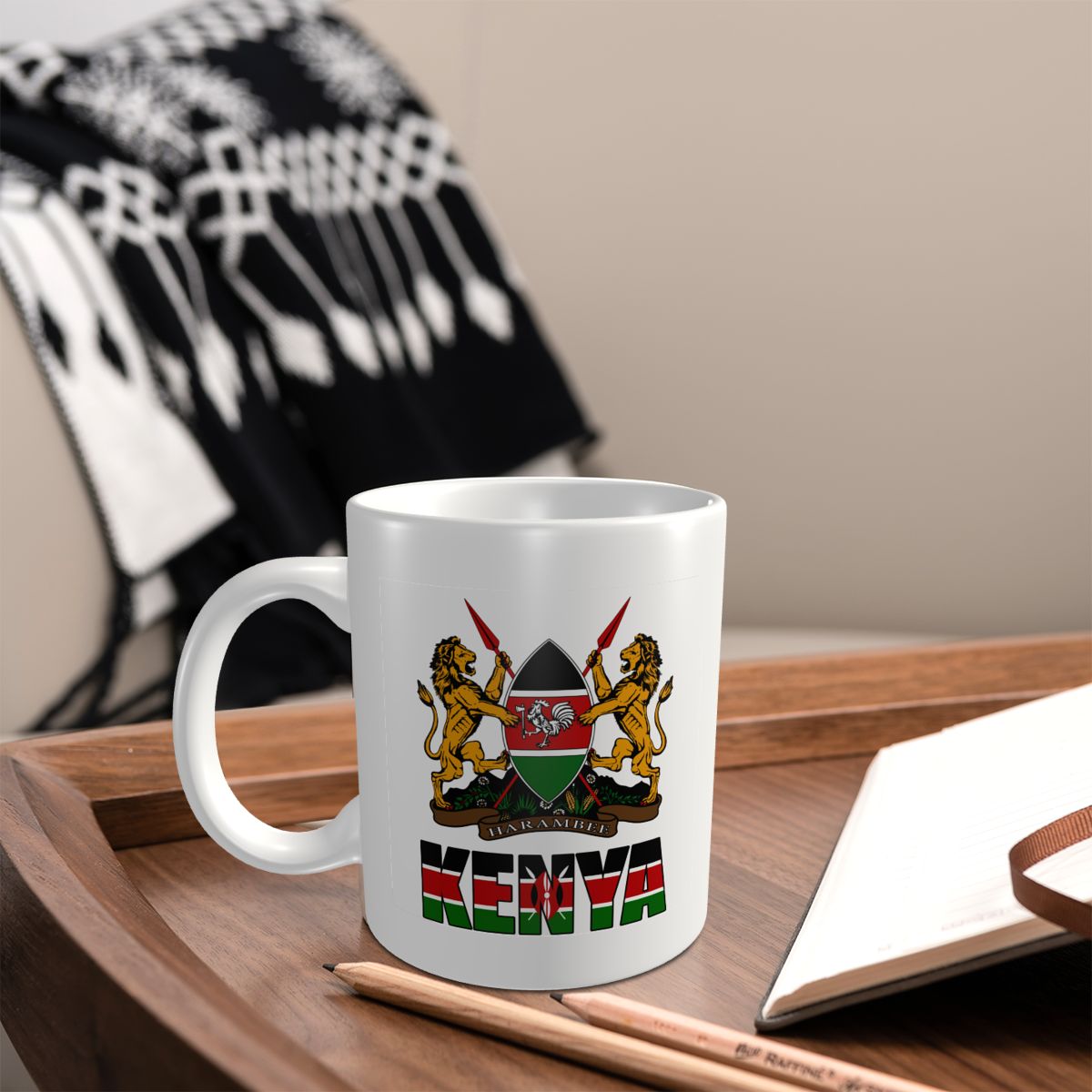 Mark Cup Mug Kenya Letra Bande - Home Office Kenya reseña y precio