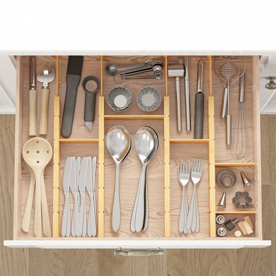 Separadores de cajones de bamb - Home Office Kitchen reseña y precio
