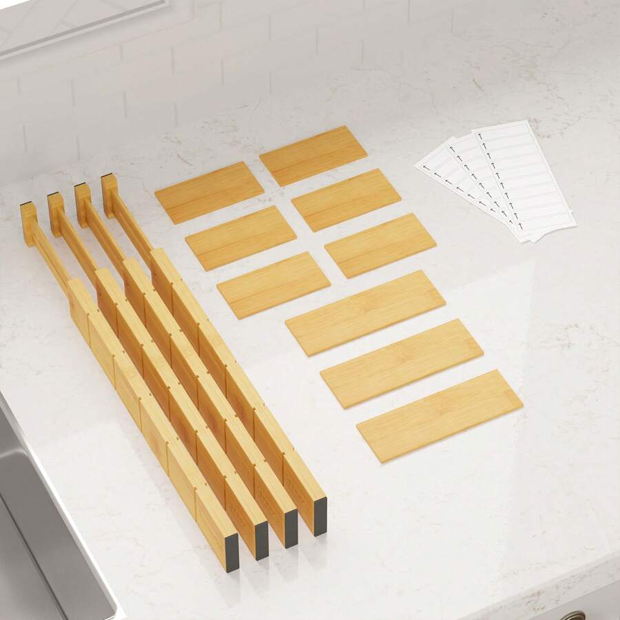 Separadores de cajones de bamb - Home Office Kitchen reseña y precio