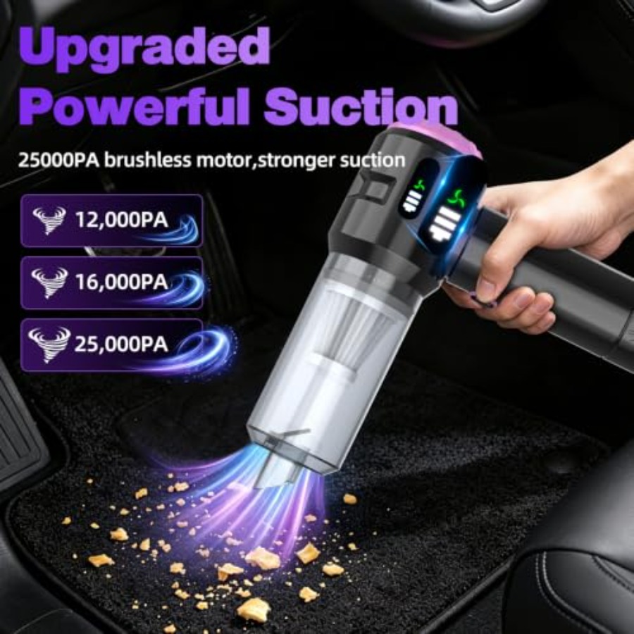Aspiradora de mano para coche, - Home Office Kitchen reseña y precio