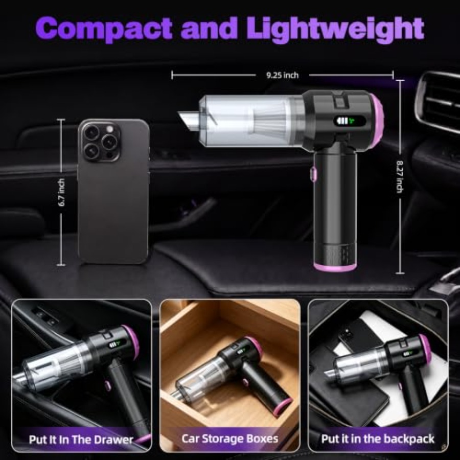 Aspiradora de mano para coche, - Home Office Kitchen reseña y precio