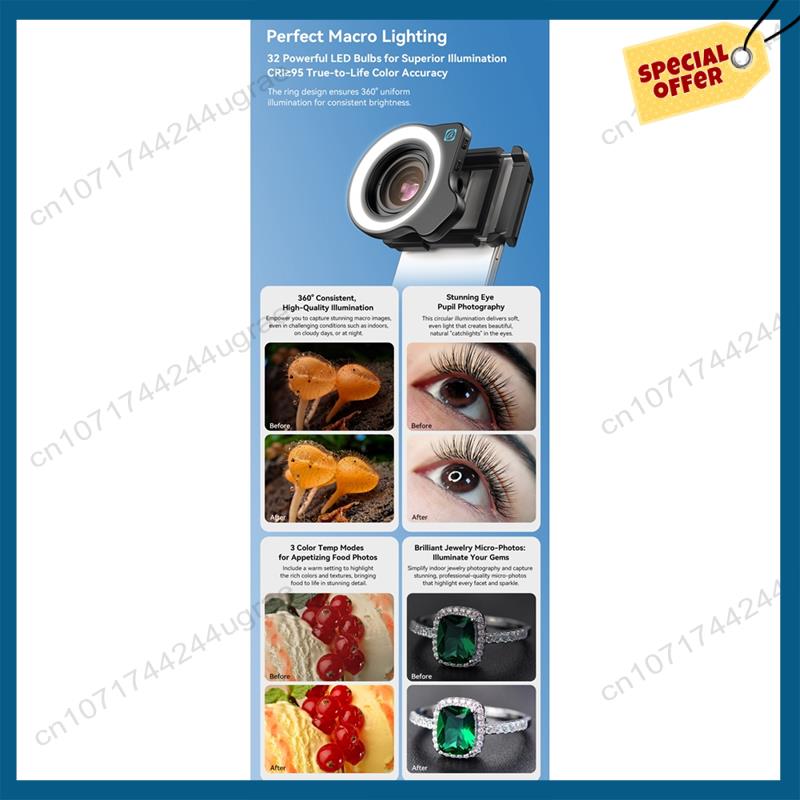 -A15I Lente macro con zoom 10- - Zoom Lighting Kit reseña y precio